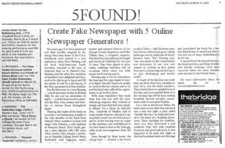 random newspaper generator.